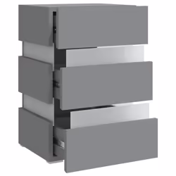 VidaXL 326842 Table de nuit et table de chevet Gris - Vue supplémentaire 6