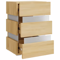 VidaXL 326843 Table de nuit et table de chevet Chêne - Vue supplémentaire 4