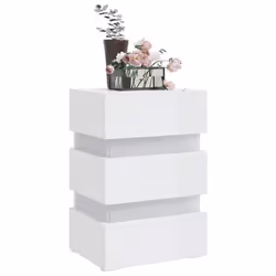 VidaXL 326846 Table de nuit et table de chevet Blanc