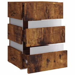 VidaXL 326848 Table de nuit et table de chevet Chêne - Vue supplémentaire 4