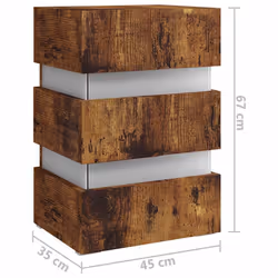 VidaXL 326848 Table de nuit et table de chevet Chêne - Vue supplémentaire 8