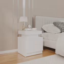 VidaXL 326849 Table de nuit et table de chevet Blanc