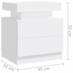 VidaXL 326849 Table de nuit et table de chevet Blanc - Vue supplémentaire 7