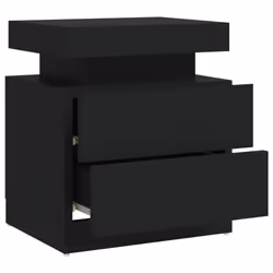VidaXL 326850 Table de nuit et table de chevet Noir - Vue supplémentaire 6