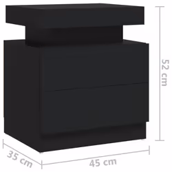 VidaXL 326850 Table de nuit et table de chevet Noir - Vue supplémentaire 7