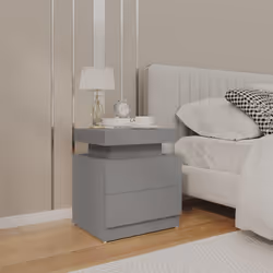 VidaXL 326851 Table de nuit et table de chevet Gris