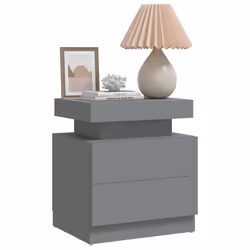 VidaXL 326851 Table de nuit et table de chevet Gris