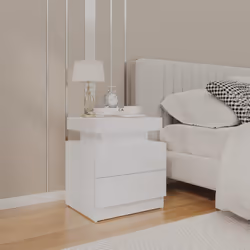 VidaXL 326855 Table de nuit et table de chevet Blanc
