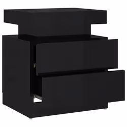 VidaXL 326856 Table de nuit et table de chevet Noir - Vue supplémentaire 6