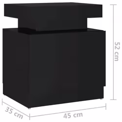 VidaXL 326856 Table de nuit et table de chevet Noir - Vue supplémentaire 7