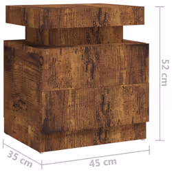VidaXL 326857 Table de nuit et table de chevet Chêne - Vue supplémentaire 7