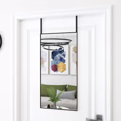 vidaXL Miroir de porte Noir 40x80 cm Verre et aluminium - TU
