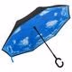 vidaXL Parapluie à poignée en C Noir 108 cm