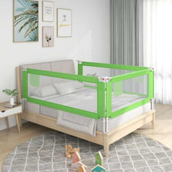 Vidaxl - Barrière de sécurité de lit d'enfant Vert 160x25 cm Tissu