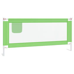 vidaXL Barrière de sécurité de lit d'enfant Vert 200x25 cm Tissu - TU