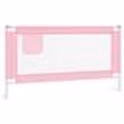 vidaXL Barrière de sécurité de lit d'enfant Rose 150x25 cm Tissu - TU