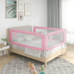 Vidaxl - Barrière de sécurité de lit d'enfant Rose 200x25 cm Tissu