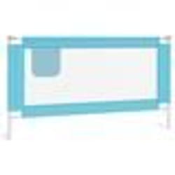 vidaXL Barrière de sécurité de lit d'enfant Bleu 150x25 cm Tissu - TU