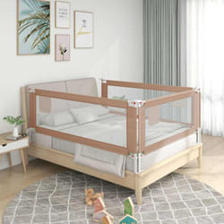 Vidaxl - Barrière de sécurité de lit d'enfant Taupe 200x25 cm Tissu