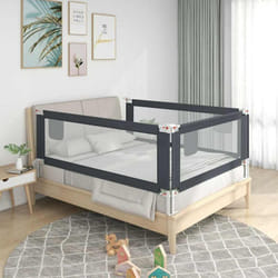Vidaxl - Barrière de sécurité de lit d'enfant Gris foncé 90x25 cm Tissu