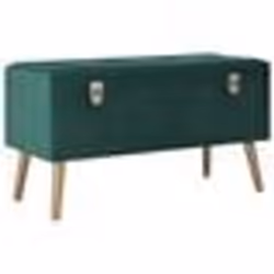 vidaXL Banc avec compartiment de rangement 80 cm Vert Velours - TU