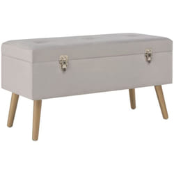 vidaXL Banc avec compartiment de rangement 80 cm Gris Velours - TU