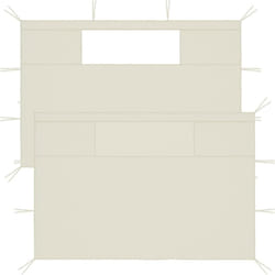 vidaXL Parois latérales de belvédère avec fenêtres 2 pcs Crème