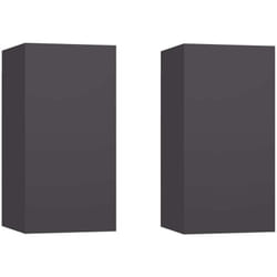 Vidaxl - Meubles tv 2 pcs Gris 30,5x30x60 cm Bois d'ingénierie