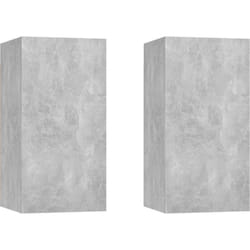 Vidaxl - Set de deux meubles tv en gris béton, 30,5 x 30 x 60 cm, en bois d'ingénierie.