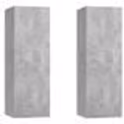 vidaXL Meubles TV 2 pcs Gris béton 30,5x30x90 cm Bois d’ingénierie - TU