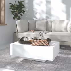 Description générale Cette table basse au design moderne est un meuble pratique pour votre salon. Fabriquée en aggloméré, ell ...