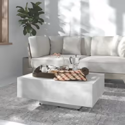 Description générale Cette table basse au design moderne est un meuble pratique pour votre salon. Fabriqué en aggloméré ou en ...