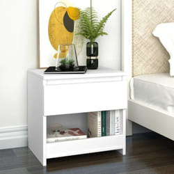 VidaXL 803443 Table de nuit et table de chevet Blanc
