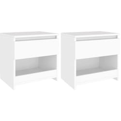 VidaXL 803444 Table de nuit et table de chevet Blanc