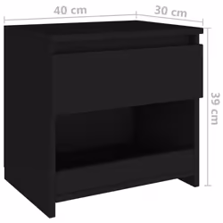 VidaXL 803445 Table de nuit et table de chevet Noir - Vue supplémentaire 7