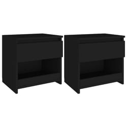 VidaXL 803446 Table de nuit et table de chevet Noir