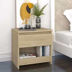 VidaXL 803449 Table de nuit et table de chevet Chêne