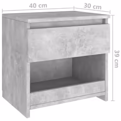 VidaXL 803452 Table de nuit et table de chevet Couleur du béton - Vue supplémentaire 8