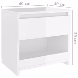 VidaXL 803455 Table de nuit et table de chevet Blanc - Vue supplémentaire 6