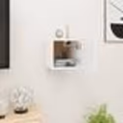 vidaXL Meuble TV mural Blanc 30,5x30x30 cm - TU