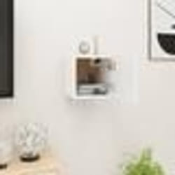 vidaXL Meuble TV mural Blanc 30,5x30x30 cm - TU