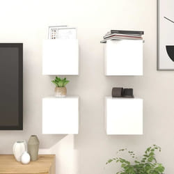 Meubles Tv Muraux 4 Pcs Blanc 30,5x30x30 Cm Vidaxl