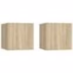 vidaXL Meubles TV muraux 2 pcs Chêne sonoma 30,5x30x30 cm - TU