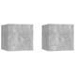 vidaXL Meubles TV muraux 2 pcs Gris béton 30,5x30x30 cm