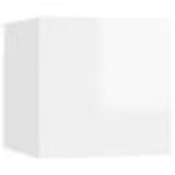vidaXL Meuble TV mural Blanc brillant 30,5x30x30 cm - TU