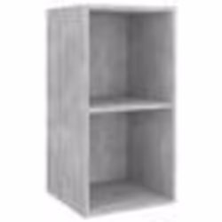 vidaXL Meuble TV mural Gris béton 37x37x72 cm Bois d’ingénierie - TU