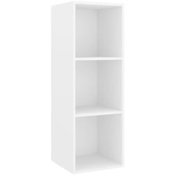 Vidaxl - Meuble tv mural Blanc 37x37x107 cm Bois d'ingénierie