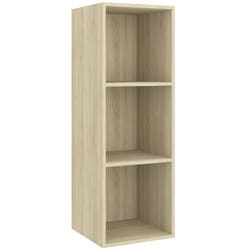 Vidaxl - Meuble tv mural Chêne sonoma 37x37x107 cm Bois d'ingénierie