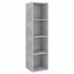vidaXL Meuble TV mural Gris béton 37x37x142,5 cm Bois d’ingénierie - TU