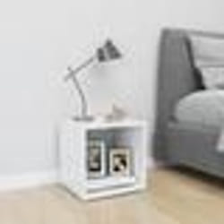 vidaXL Meuble TV Blanc 37x35x37 cm Bois d’ingénierie - TU